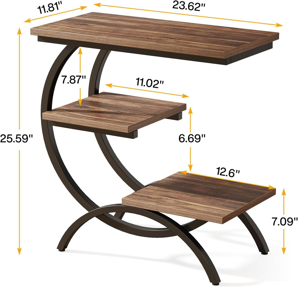 C-Shaped End Table