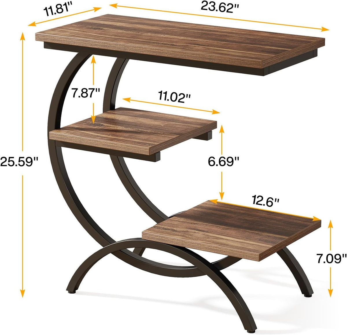 C-Shaped End Table