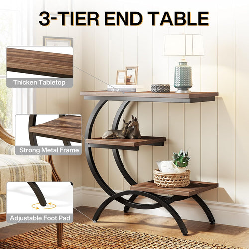 C-Shaped End Table