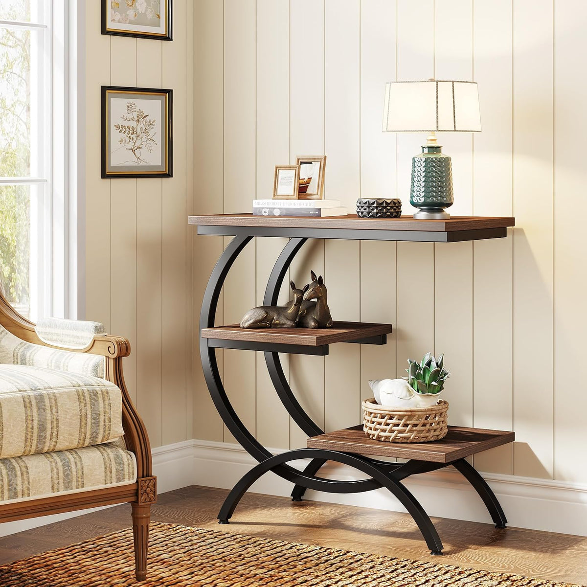 C-Shaped End Table