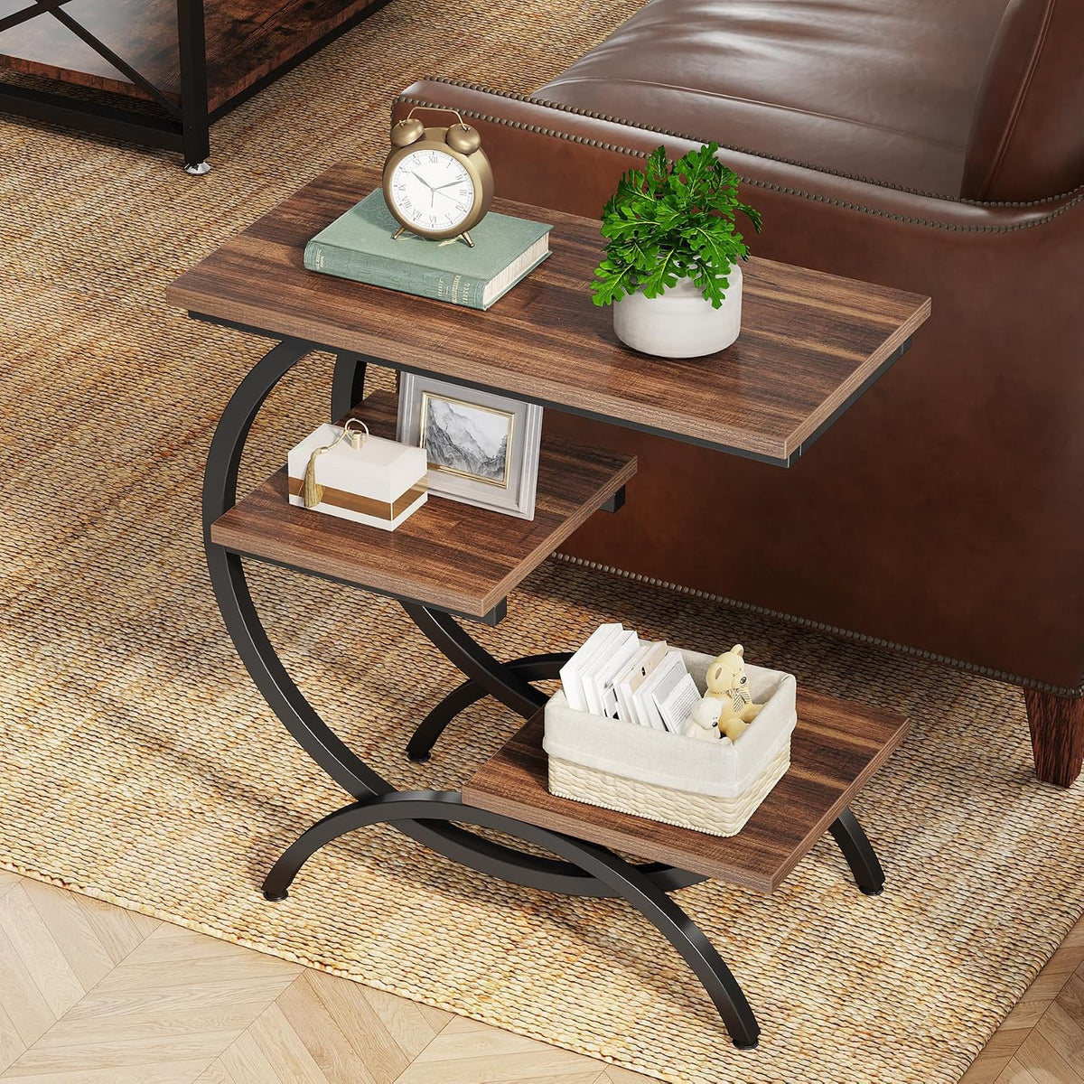 C-Shaped End Table
