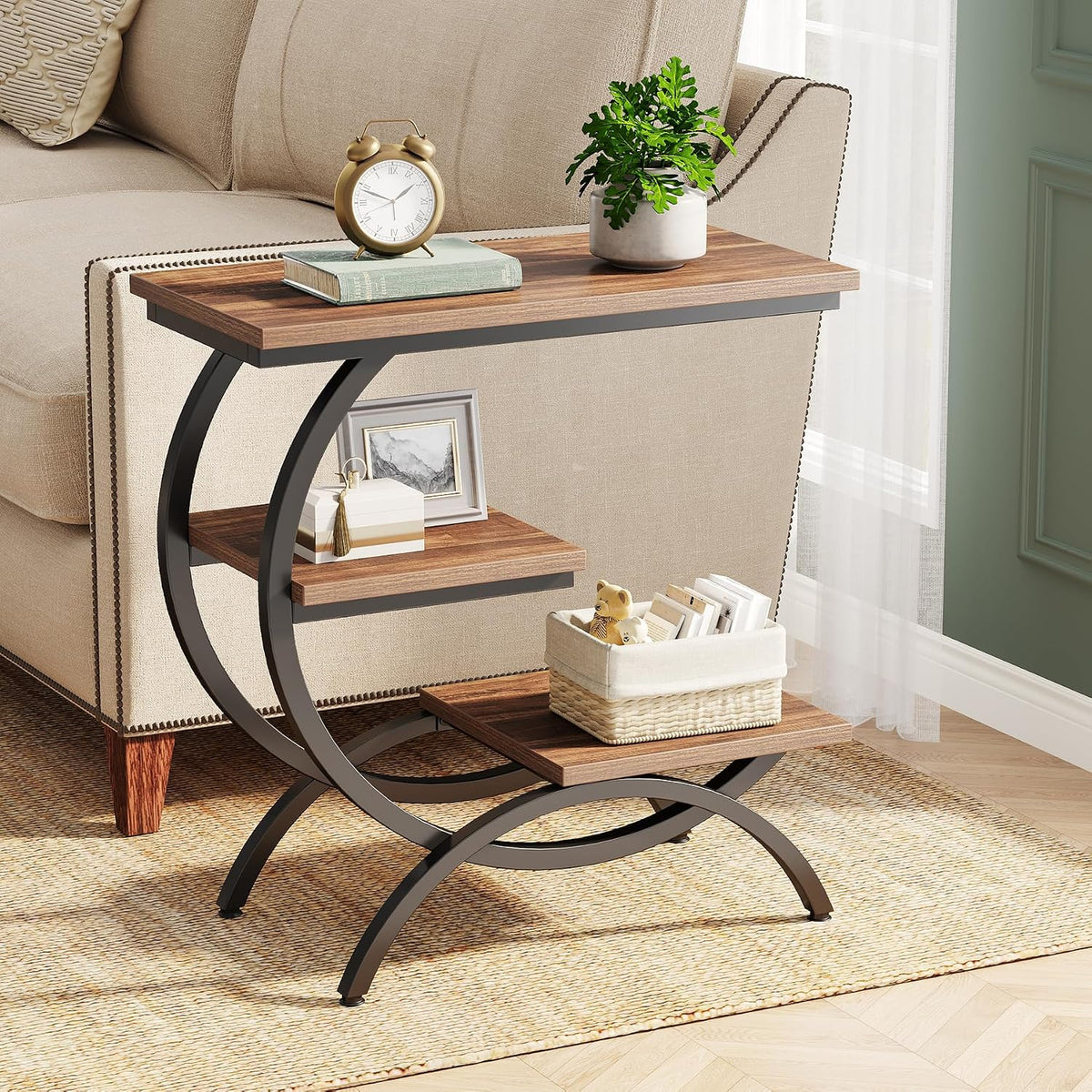 C-Shaped End Table