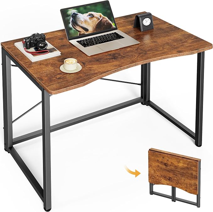 Folding Desk for Small Spaces, 31.5 Inch Foldable Computer Table